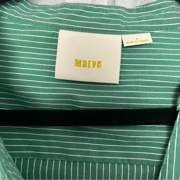 ANTHROPOLOGIE Maeve Katherine Knotted Button Down Stripes Blouse Top - Picture 5 of 6